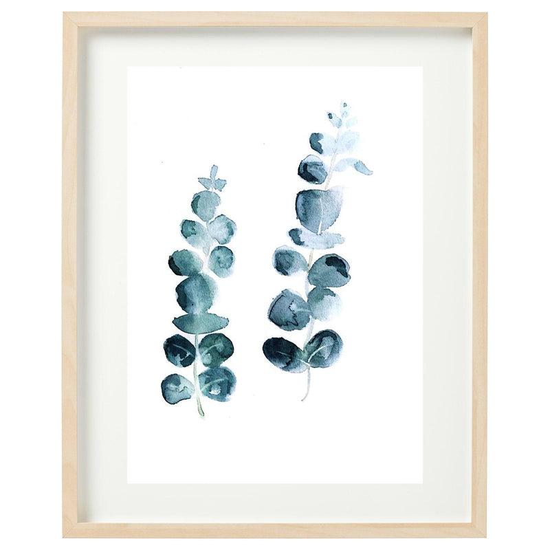 Blue Gum Framed Watercolour Print-Bessiebelle